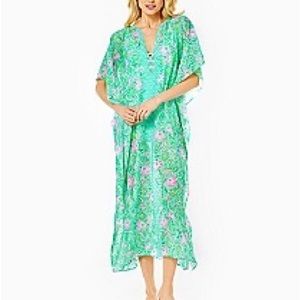Lilly Pulitzer Cuca coverup size S/M surf blue oh diamond girl engine